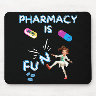 PHARMACY IS FUN FEMALE RPH MOUSE PAD