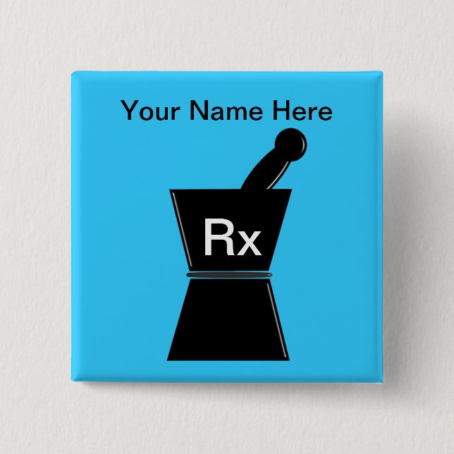 Pharmacy Name Pins Customisable Name Add (Front)