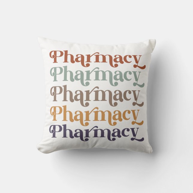 Pharmacy Retro Pharmacist Pharmacy Student Gift  Cushion (Front)