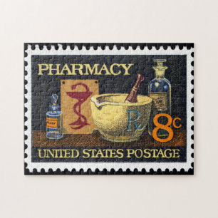 Pharmacy Rx Stamp~Pharmacist ~Druggist~Apothecary Jigsaw Puzzle