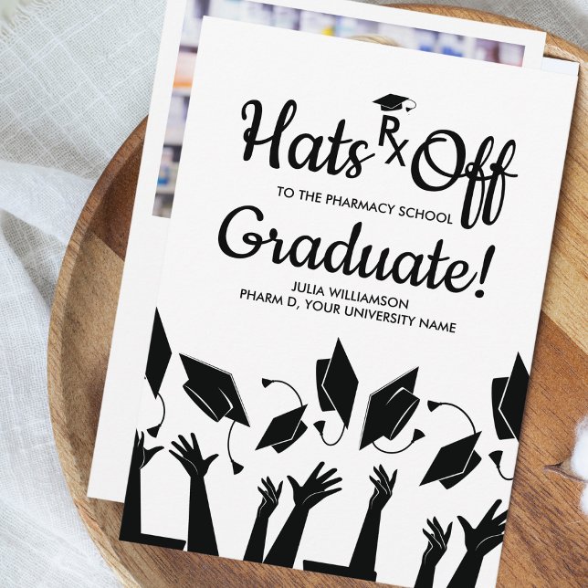 Pharmacy School Rx Grad Photo Graduation Party Invitation (Creator Uploaded)