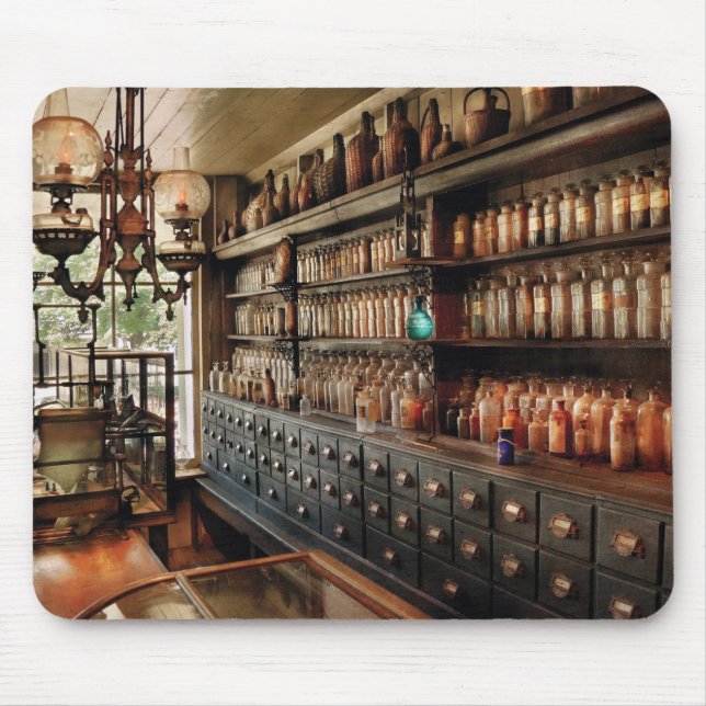 Pharmacy - So many drawers and bottles Mouse Pad (Front)