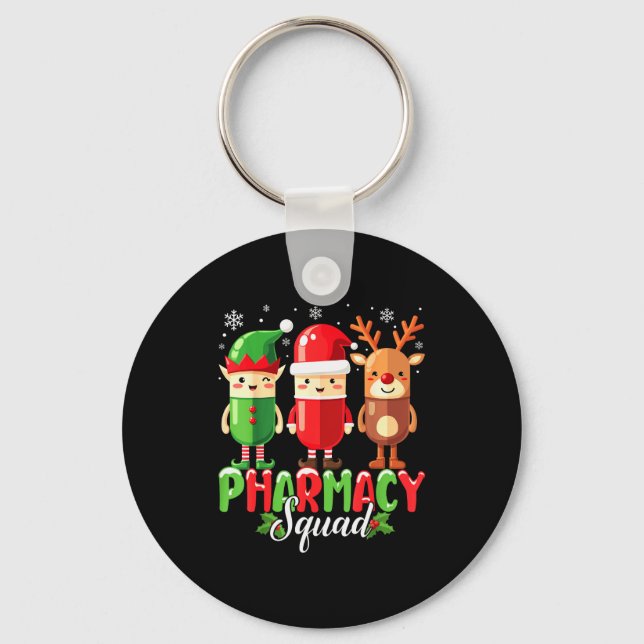 Pharmacy Squad Christmas Costume Funny Lls Pharmac Key Ring (Front)