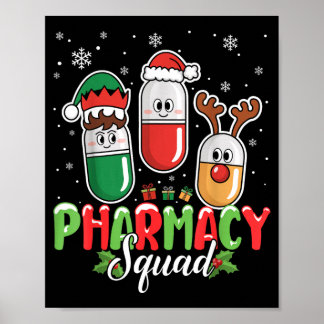 Pharmacy Squad Christmas Costume Reindeer Elf Poster