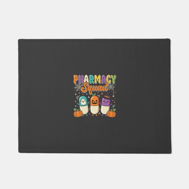 Pharmacy Squad Halloween Ghost Pills Design_1 Doormat (Front)