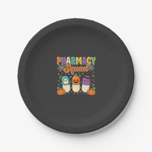 Pharmacy Squad Halloween Ghost Pills Design_1 Paper Plate