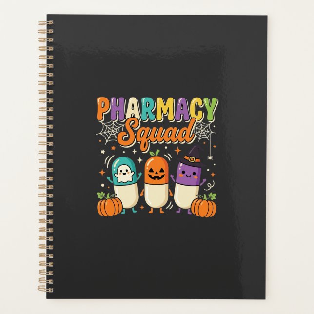 Pharmacy Squad Halloween Ghost Pills Design_1 Planner (Front)