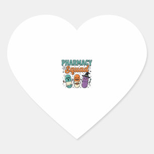 Pharmacy Squad Halloween Vintage Vector Shirt Desi Heart Sticker