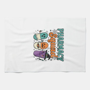 Pharmacy Squad Halloween Vintage Vector Shirt Desi Tea Towel