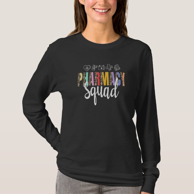 Pharmacy Squad Leopard Pharmacist Technician  T-Shirt (Front)