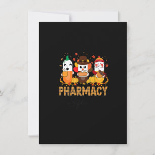 Pharmacy Squad Pharmacist Pumkin Season Fall Thank Invitation