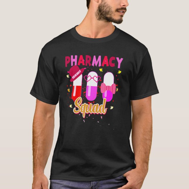 Pharmacy Squad Pharmacist Valentine's Day Matching T-Shirt (Front)