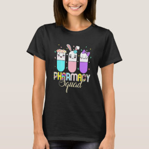 Pharmacy Squad Pharmacy Crew Cute Bunny Egg Happy T-Shirt