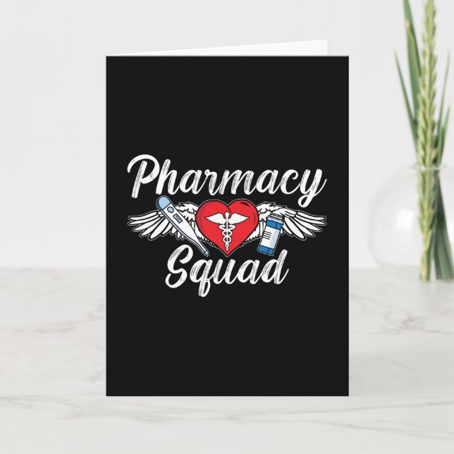 Pharmacy Squad Technician Medicine Tech Pharmacist Card (Front)