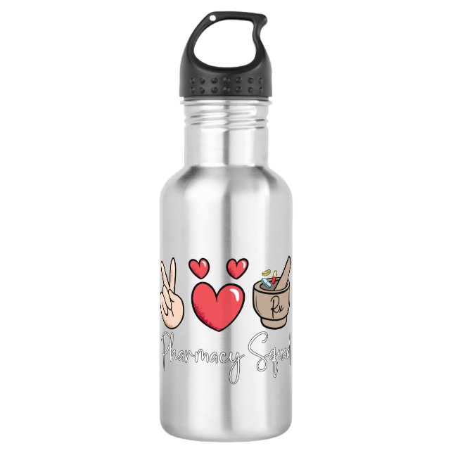 Pharmacy Squad Technician Tech Medicine Pharmacist 710 Ml Water Bottle (Front)