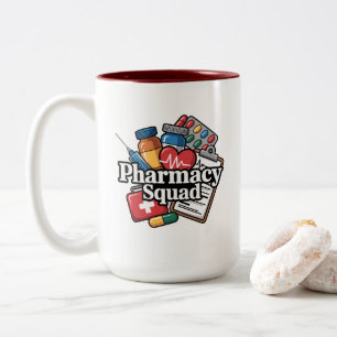 'Pharmacy Squad'. Two-Tone Coffee Mug