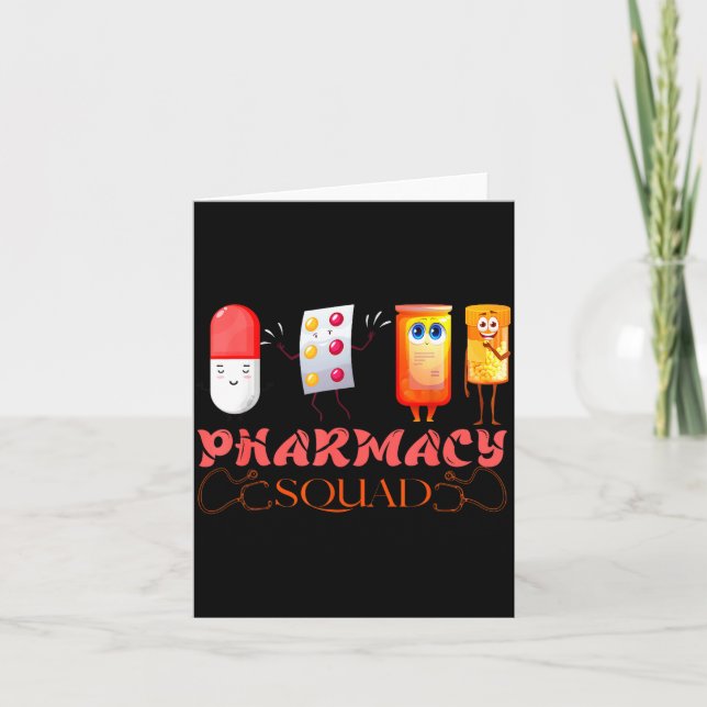 Pharmacy Squad Valentines Cute Lls Pharmacist Phar Card (Front)