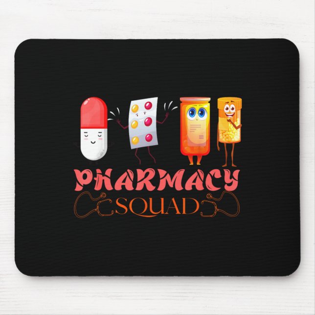 Pharmacy Squad Valentines Cute Lls Pharmacist Phar Mouse Pad (Front)