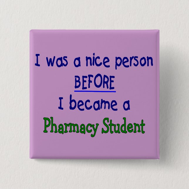 Pharmacy Student Funny T-Shirts & Gifts 15 Cm Square Badge (Front)