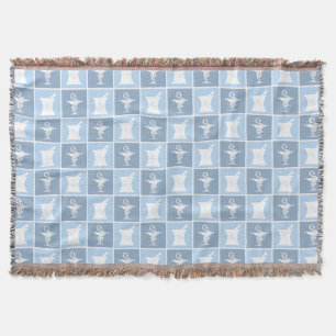 Pharmacy Symbol   Pharmacist   Pharmacy Tech Throw Blanket