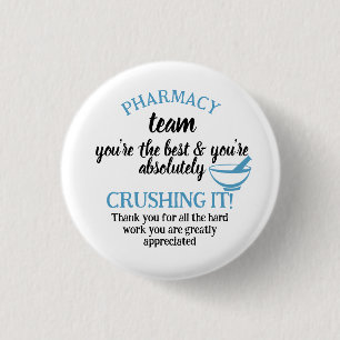 Pharmacy team appreciation thank you 3 cm round badge
