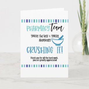 Pharmacy team thank you card