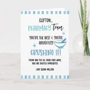 Pharmacy team thank you card