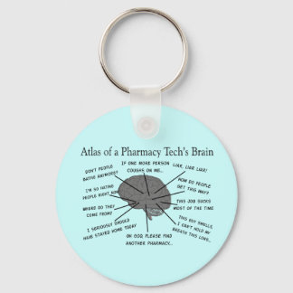 Pharmacy Tech "Atlas of Pharmacy Tech Brain" Key Ring