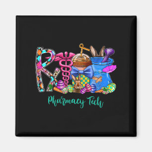 Pharmacy Tech Coffee Bunny Easter Day Pharmacist T Magnet