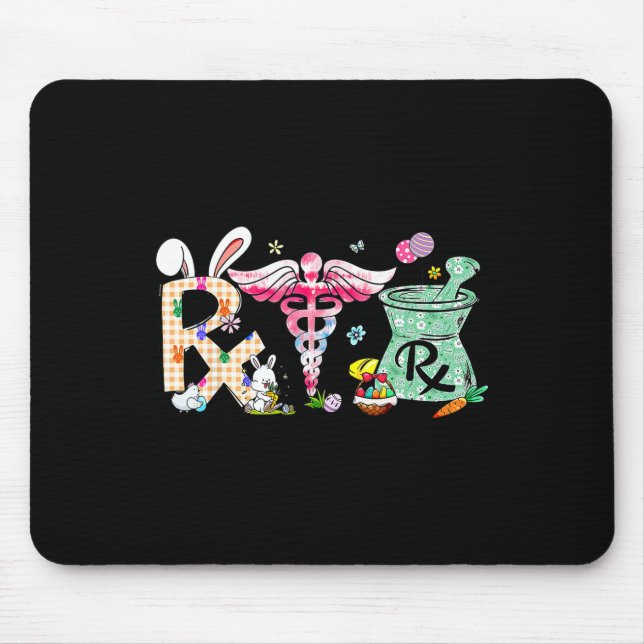 Pharmacy Tech Easter Day Pharmacist Certified Phar Mouse Pad (Front)
