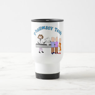 Pharmacy Tech Gifts Stick People Design Travel Mug