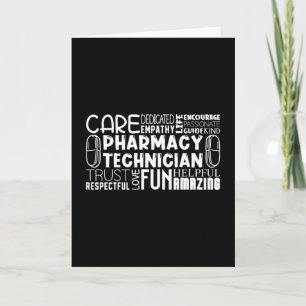 Pharmacy Tech Quote Medicine Technician Pharmacist Card