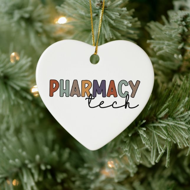 Pharmacy Tech Retro Pharmacy Technician Ceramic Ornament (Tree)