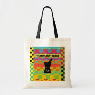 Pharmacy  Tech Tote Whimsical Pestle and Mortar Bag