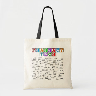 Pharmacy Tech Tote With Rx Abbreviations