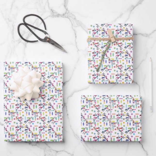 Pharmacy Tech wrapping paper sheets (Front)