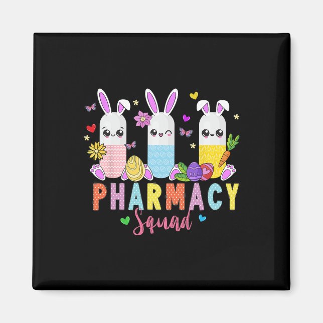 Pharmacy Technician Bunny Easter Day Pharmacy Tech Magnet (Front)