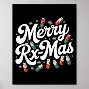Pharmacy Technician Christmas Pharmacist Pharmacy  Poster