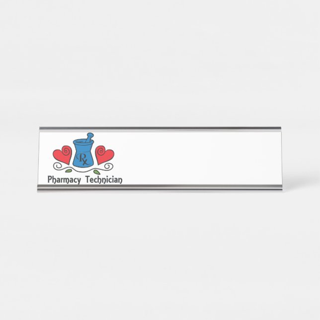 Pharmacy Technician Desk Name Plate (Front)