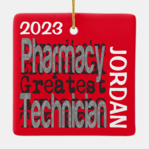 Pharmacy Technician Extraordinaire CUSTOM Ceramic Ornament