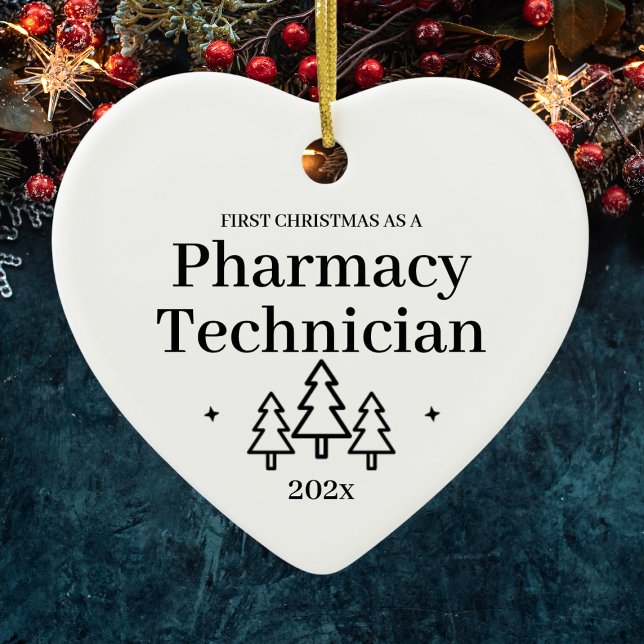 Pharmacy Technician First Christmas New Job Ceramic Ornament (Pharmacy Technician First Christmas New Job Ceramic Ornament
)