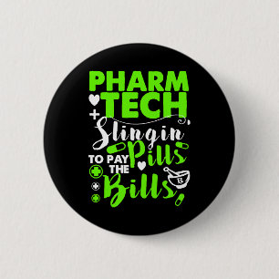 Pharmacy Technician Funny Shirt 6 Cm Round Badge