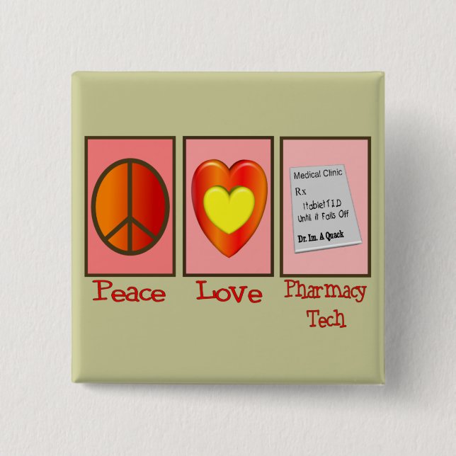 Pharmacy Technician Gifts 15 Cm Square Badge (Front)