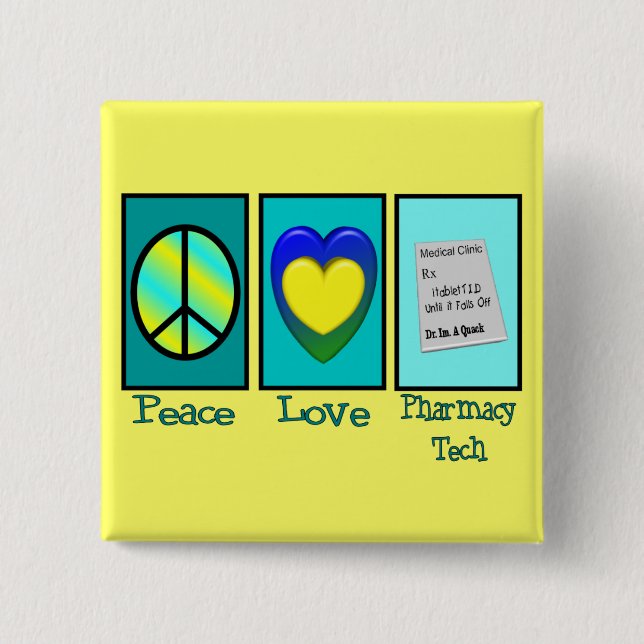 Pharmacy Technician Gifts 15 Cm Square Badge (Front)