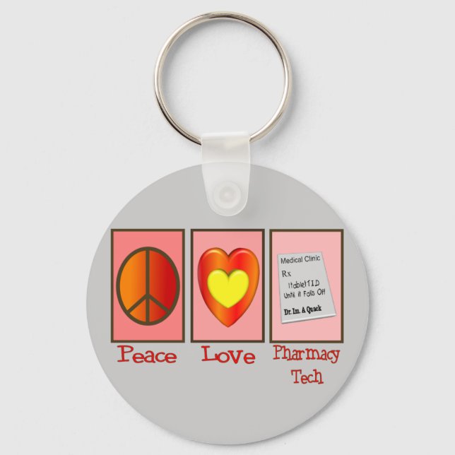 Pharmacy Technician Gifts Key Ring (Front)