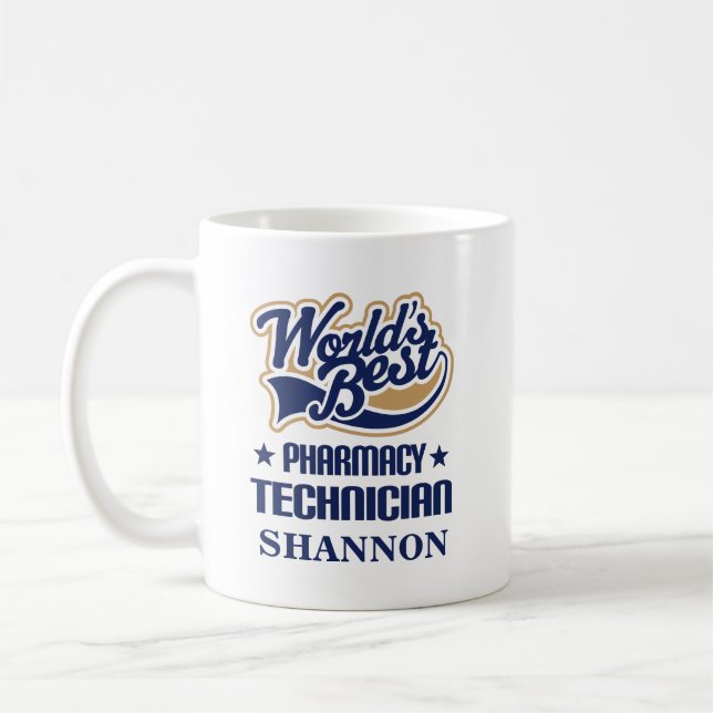 Pharmacy Technician Personalised Mug Gift (Left)