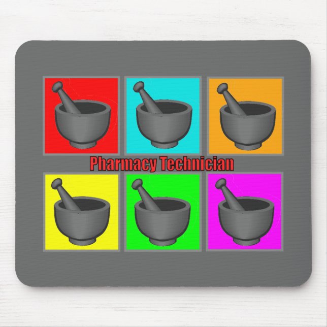 Pharmacy Technician Popart Gifts Mouse Pad (Front)