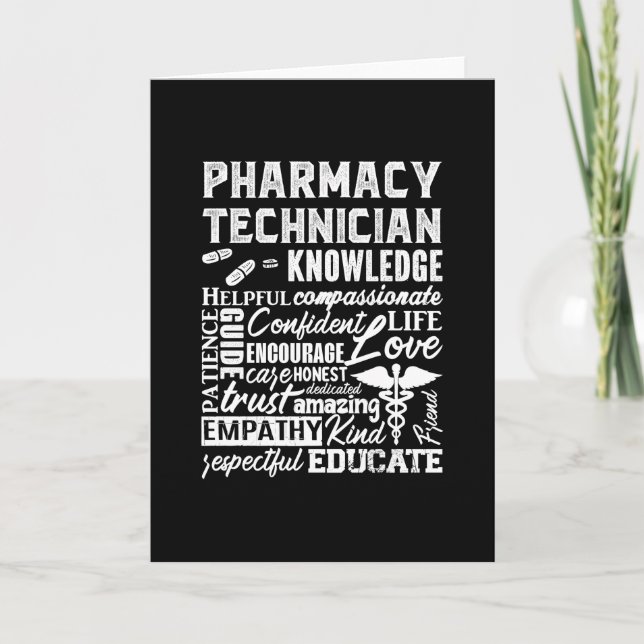 Pharmacy Technician Quote Medicine Pharmacist Card (Front)