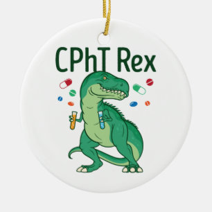 Pharmacy Technician Tech CPhT Rex Ceramic Ornament