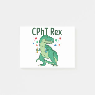 Pharmacy Technician Tech CPhT Rex Post-it Notes